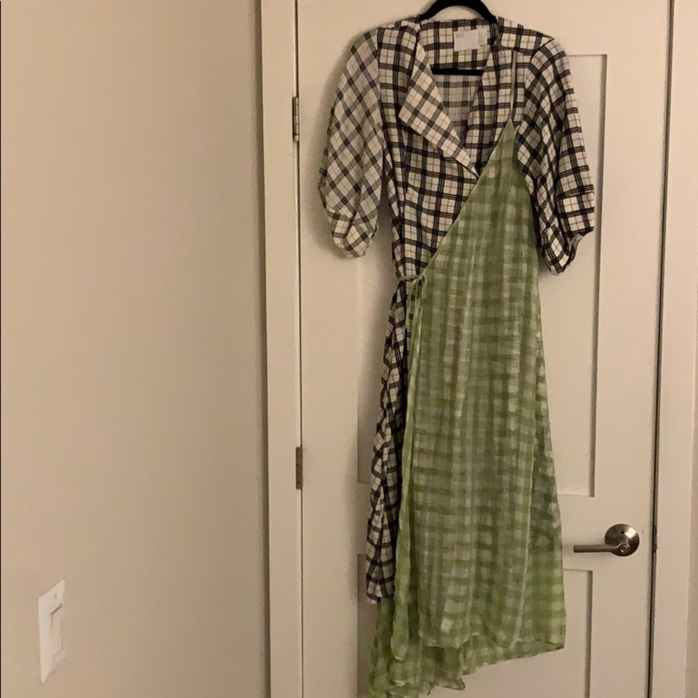 ASOS Linen Wrap Maxi Dress